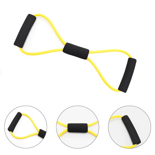 2 Estensori elastici multifunzionali resistenza Media ed Alta con doppia impugnatura ideale per fitness, crossfit e yoga