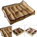Organizer 12 scomparti in tessuto con copertura trasparente - per scarpe, cinture, ed altri accessori