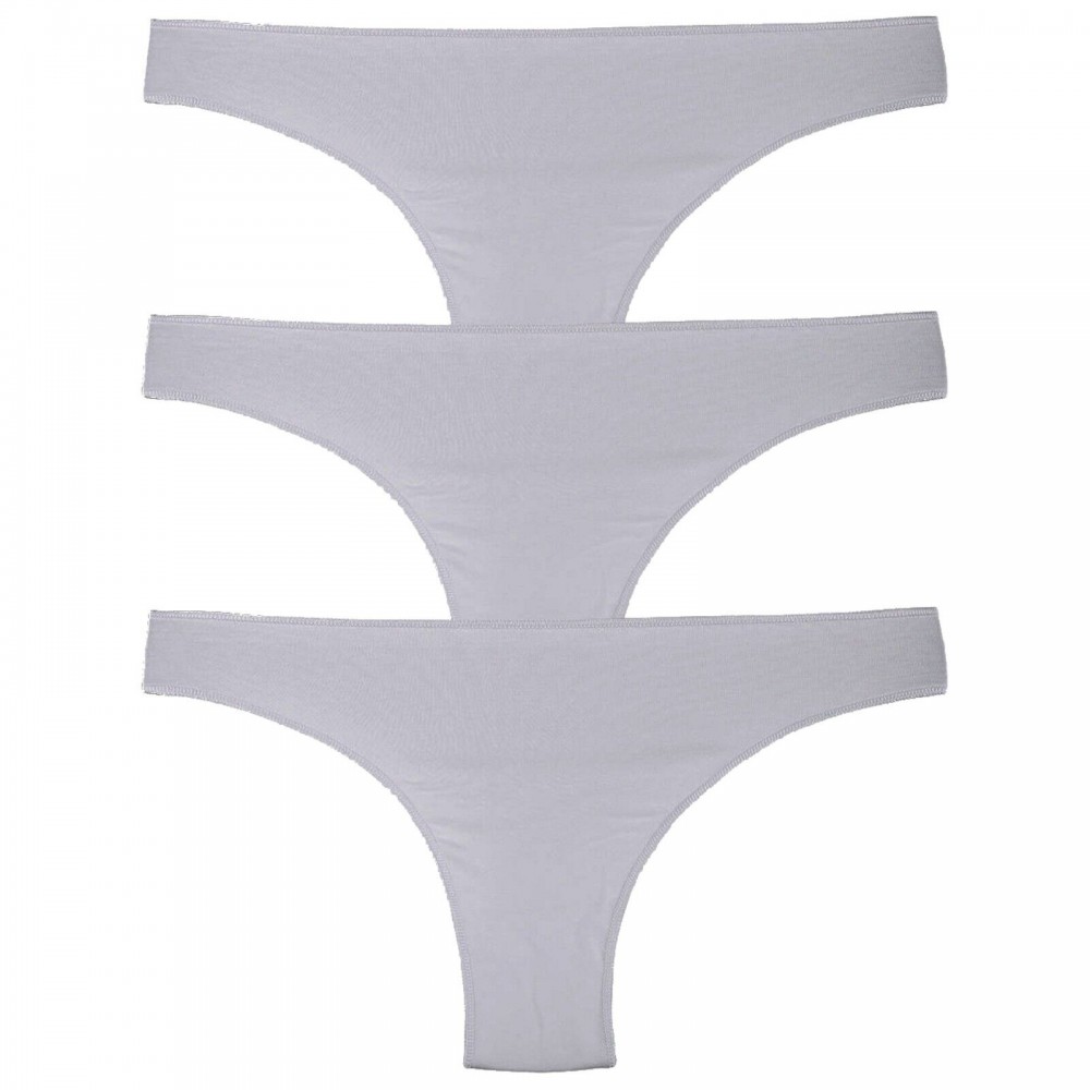 Slip donna, modello brasiliano, cotone bielastico, colore bianco, conf. da  6pz