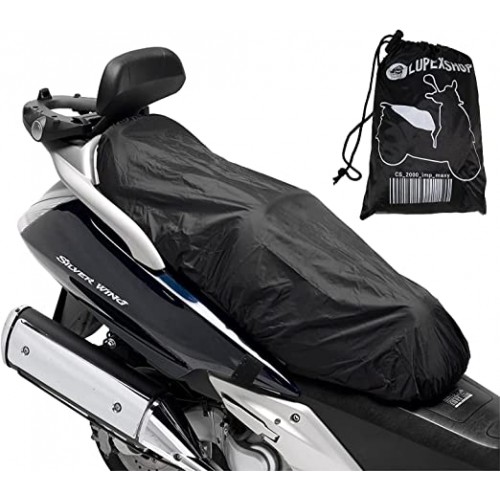 Coprisella universale con borsa | Coprisedile adattabile da scooter moto | Disponibile in diverse etichette M - L - XL - Maxi | Accessori Moto (M (72x45cm)