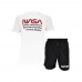 Completo sportivo NASA composto da t-shirt e pantaloncini con logo NASA da uomo 
