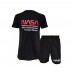 Completo sportivo NASA composto da t-shirt e pantaloncini con logo NASA da uomo 