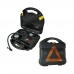 Kit compressore di aria con triangolo di emergenza e valigetta 12v 