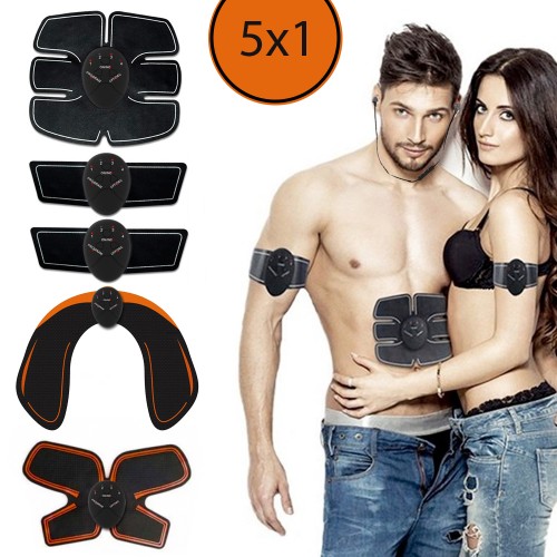 Kit Completo Elettrostimolatore Braccia-Addome-Gambe + Glutei-Trapezio 5 funzioni