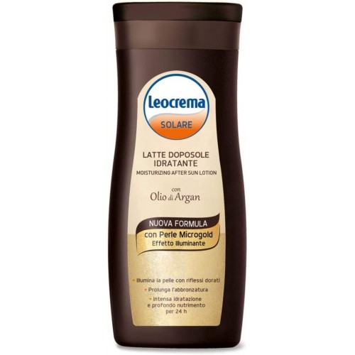 Leocrema solare latte doposole idratante moisturizing after sun lotion olio di argan