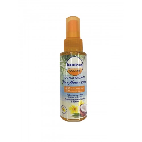 Leocrema Solare Olio Spray Abbronzante Monoi e Cocco SPF6