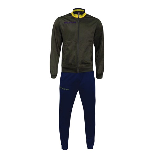 Tuta sportiva givova militare tr032 allenamento running zip uomo donna  unisex
