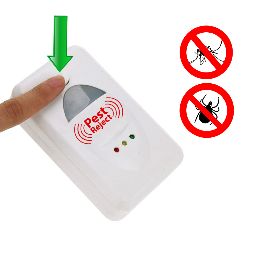 Repellente Per Insetti A Ultrasuoni InnovaGoods - Dispositivo Antiparassitario Non Tossico Per Zanzare, Topi, Ragni, Formiche - Copertura 60 M², Silenzioso, Presa Elettrica