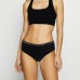 Slip Donna Kappa Underwear Sporty Cotone Bielastico Bianco e  Nero