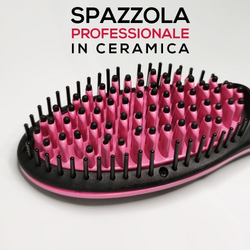 Spazzola Elettrica Lisciante Ionica Capelli Lisci, Tecnologia Avanzata Ceramica