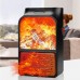 Stufetta portatile ventilata con effetto fiamma simulata