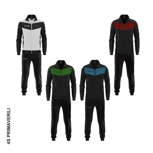 Tuta sportiva givova visa tr018 allenamento running zip uomo donna unisex