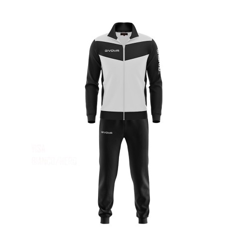 Tuta sportiva givova visa tr018 allenamento running zip uomo donna unisex