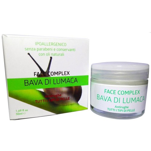 Crema Bava Di Lumaca Biologica 50ml Anti-eta Antirughe Face Complex Ipoallergenico