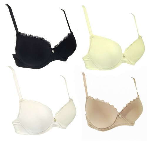 Coppia 2 Reggiseno Laura Biagiotti Mod Sofia Realizzato in Morbida Microfibra Vari Colori