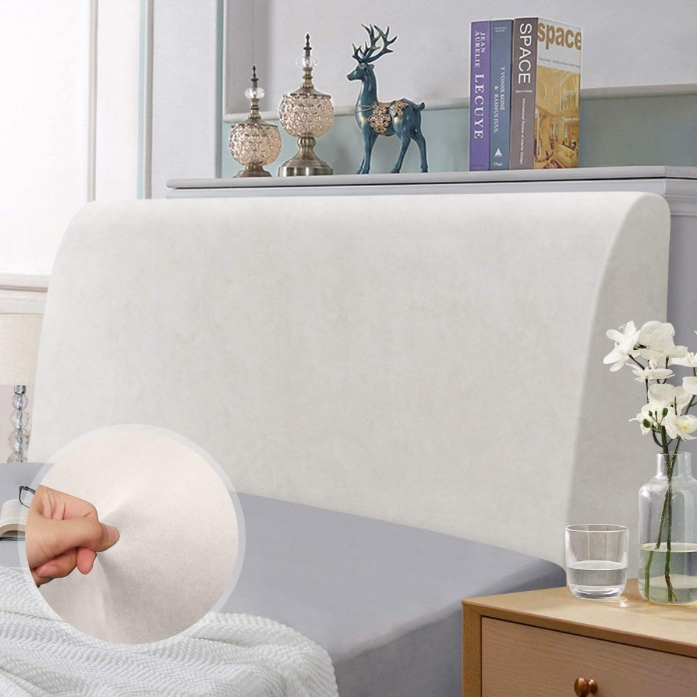 Fodera Elasticizzata Per Testiera Letto - Copri Testiera Imbottita, 170-190 Cm, Colore Marrone, Lavabile