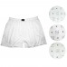 3X Boxer Classico a Fondo Chiaro Intimo Uomo Aperto Davanti con Bottoncino Novenove 100% Cotone