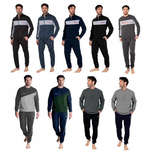 Australian pigiama poliestere full zip uomo