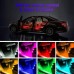 Luci Led  per Interni Auto dotato di 8 Colori e di 8 Modalità di Controllo Vocale intelligente, con Telecomando.