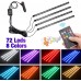 Luci Led  per Interni Auto dotato di 8 Colori e di 8 Modalità di Controllo Vocale intelligente, con Telecomando.