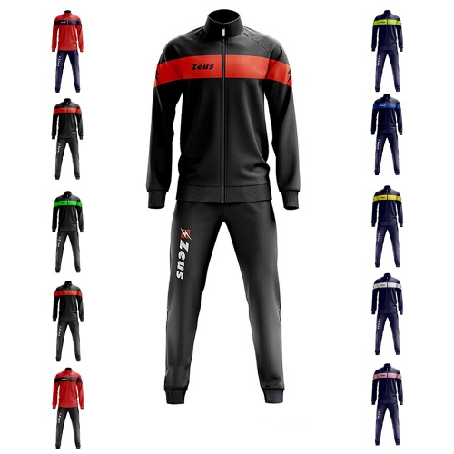 Tuta sportiva Zeus allenamento running con zip unisex