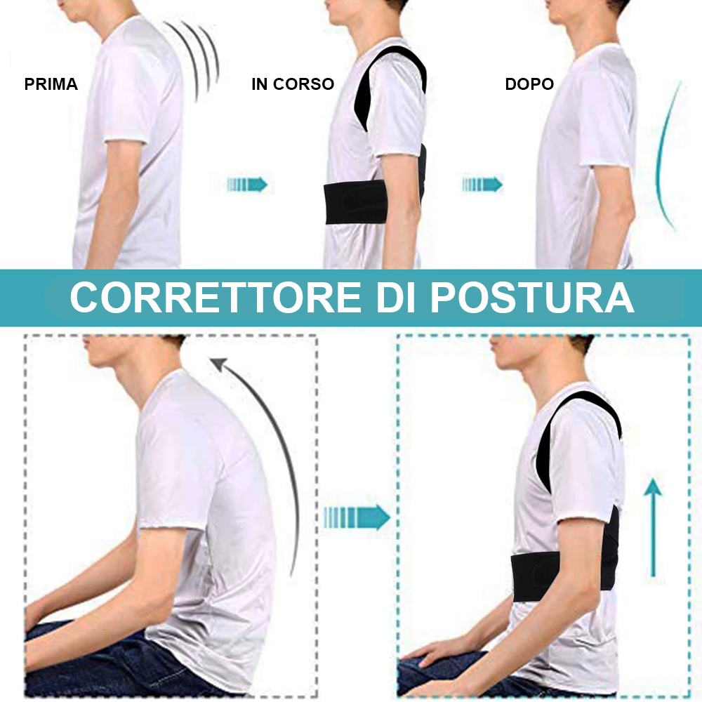 Cintura Di Decompressione Per La Schiena - Supporto Lombare Gonfiabile Per Alleviare Il Dolore (Vita 74-124 Cm)