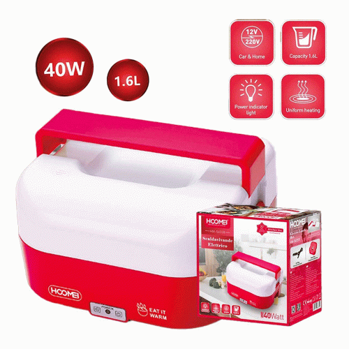 Scaldavivande Elettrico 4 in 1 40W Riscalda Pranzo Portatile 1.6 L