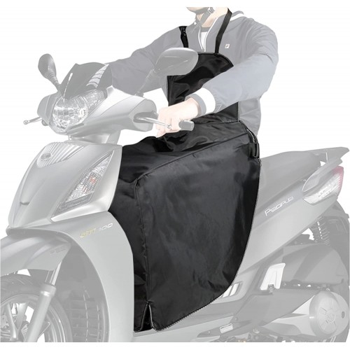 Telo Coprigambe Felpato Universale per Scooter e Moto, Regolabile Impermeabile e Antivento (Modello B)