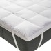 Topper Matrimoniale 160x200 in Poliestere di Alta qualità, Morbido, antiallergico, Antiacaro e Traspirante Facile da Pulire Bianco